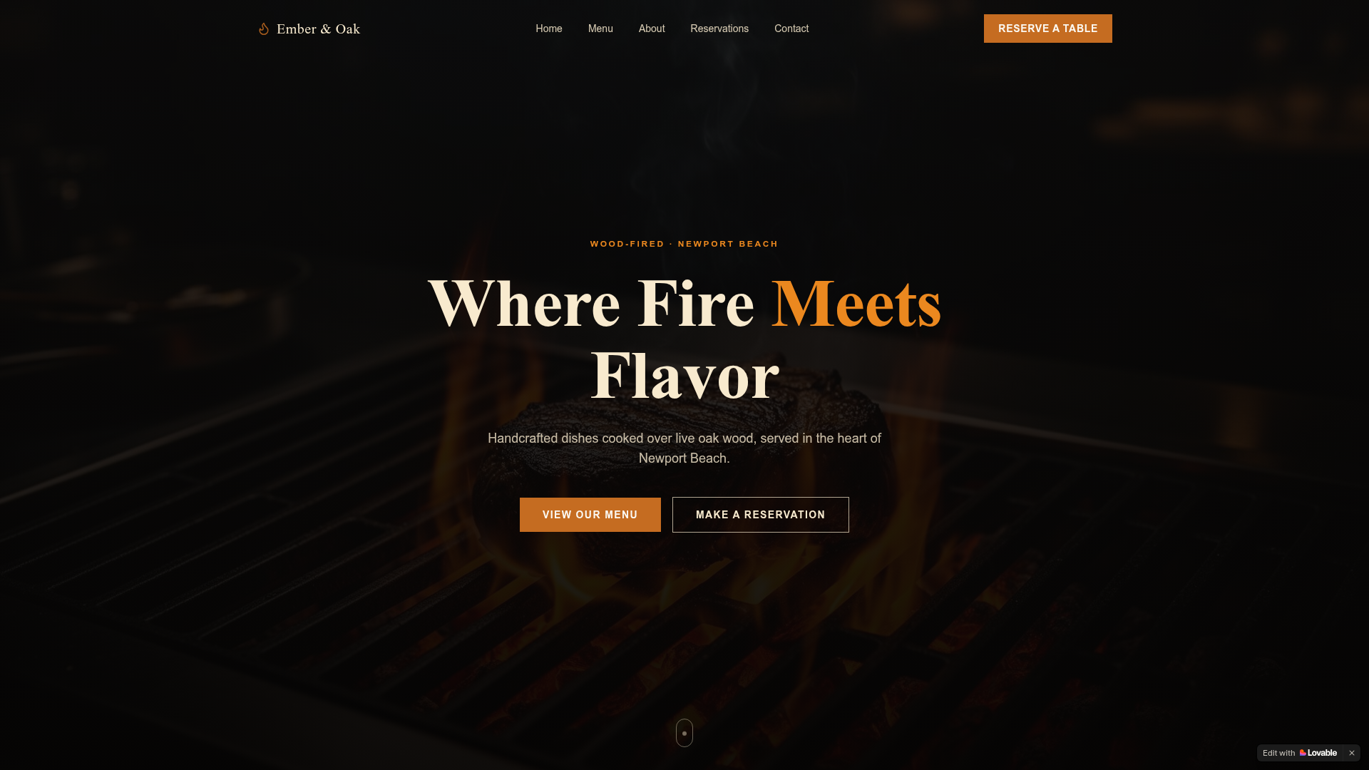 Ember & Oak website preview