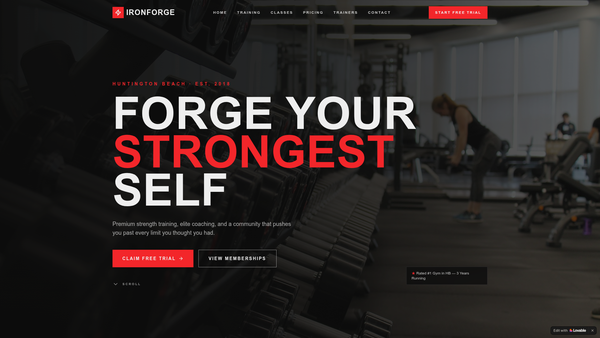 Iron Forge website preview